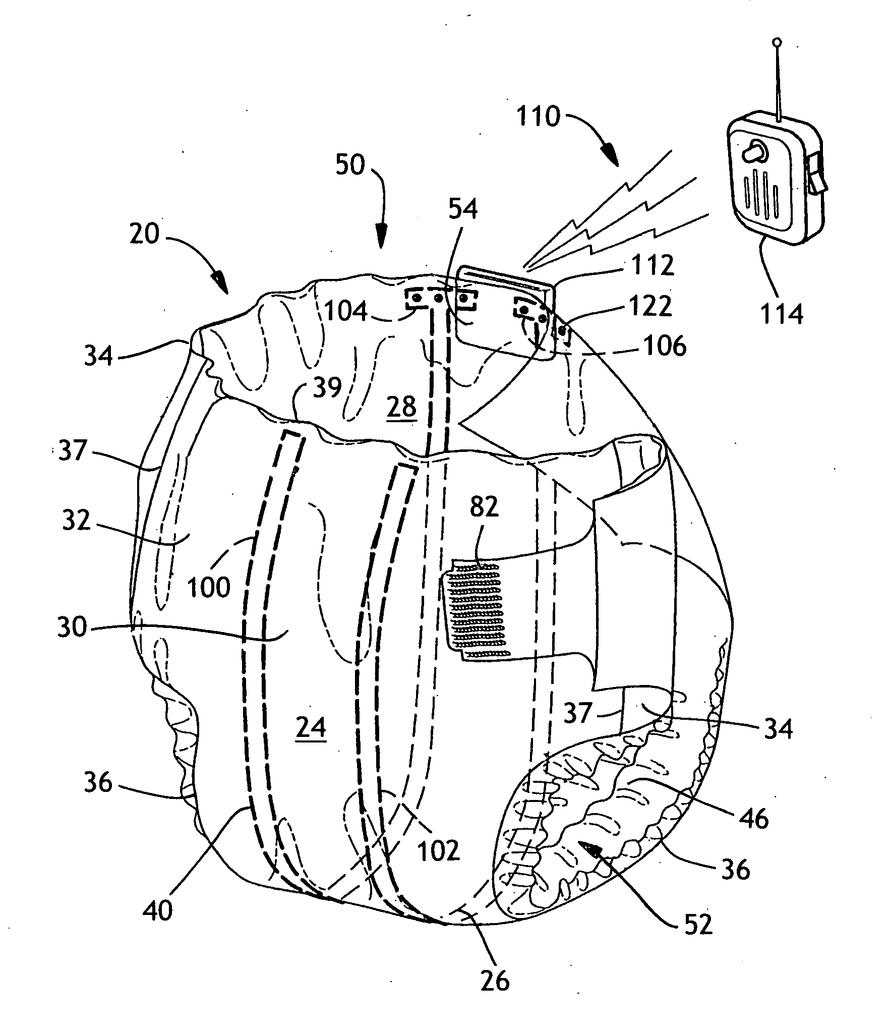 Absorbent articles with external access to internal conductors