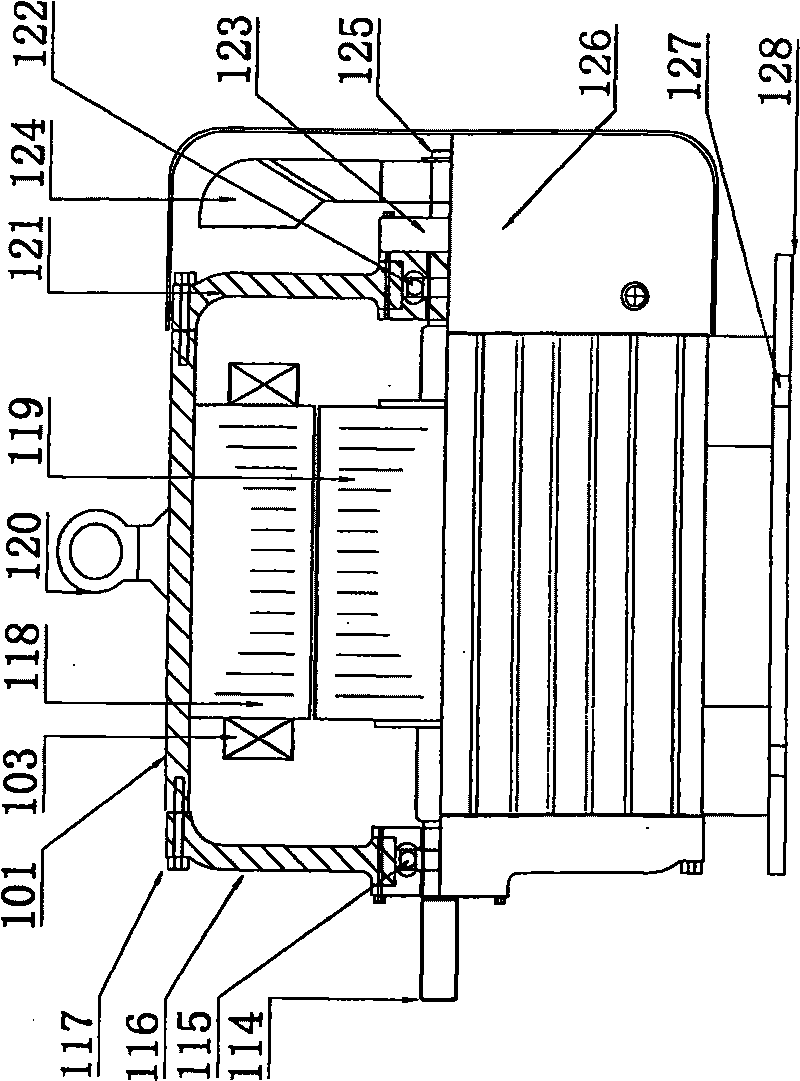 Three-phase single-section/double-section multiple-pole switching reluctance motor