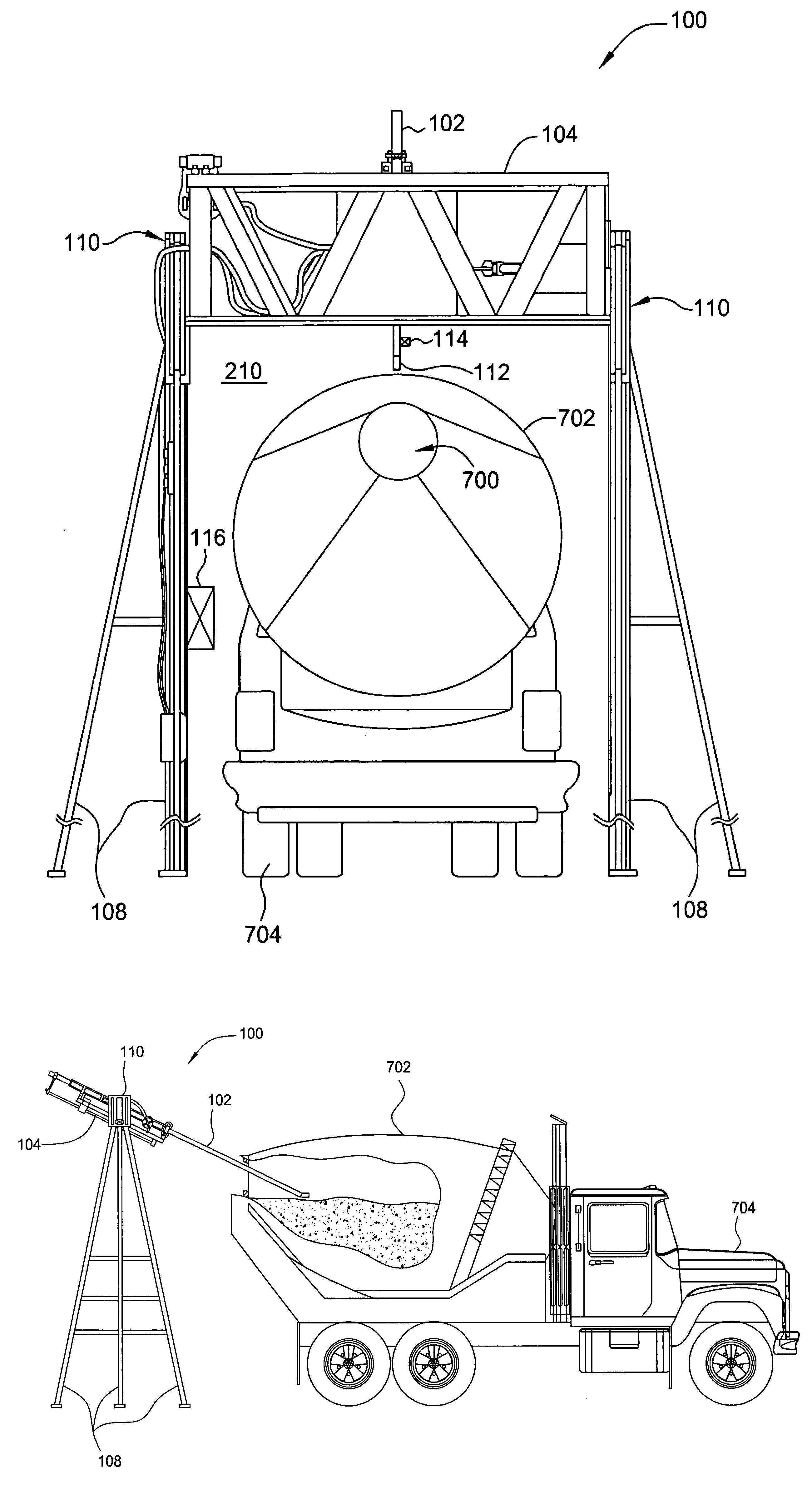 Concrete cooling injection unit and method of injecting a coolant into a concrete mixture