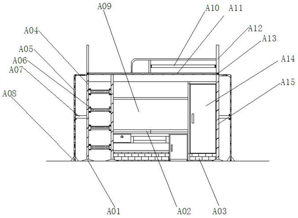 Stable bed for student dormitory