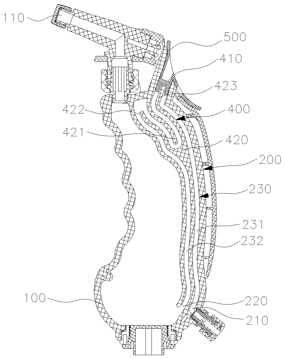 Facility for conveying medicine and device and component of facility