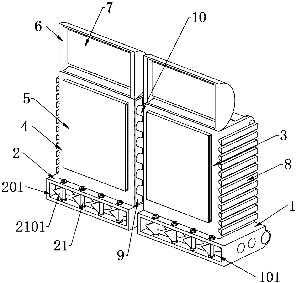 Highway bridge splicing type traffic control device