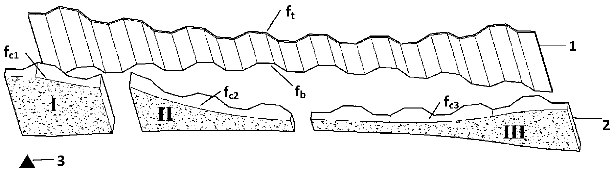 Variable-cross-section corrugated steel plate-concrete combined plate structure