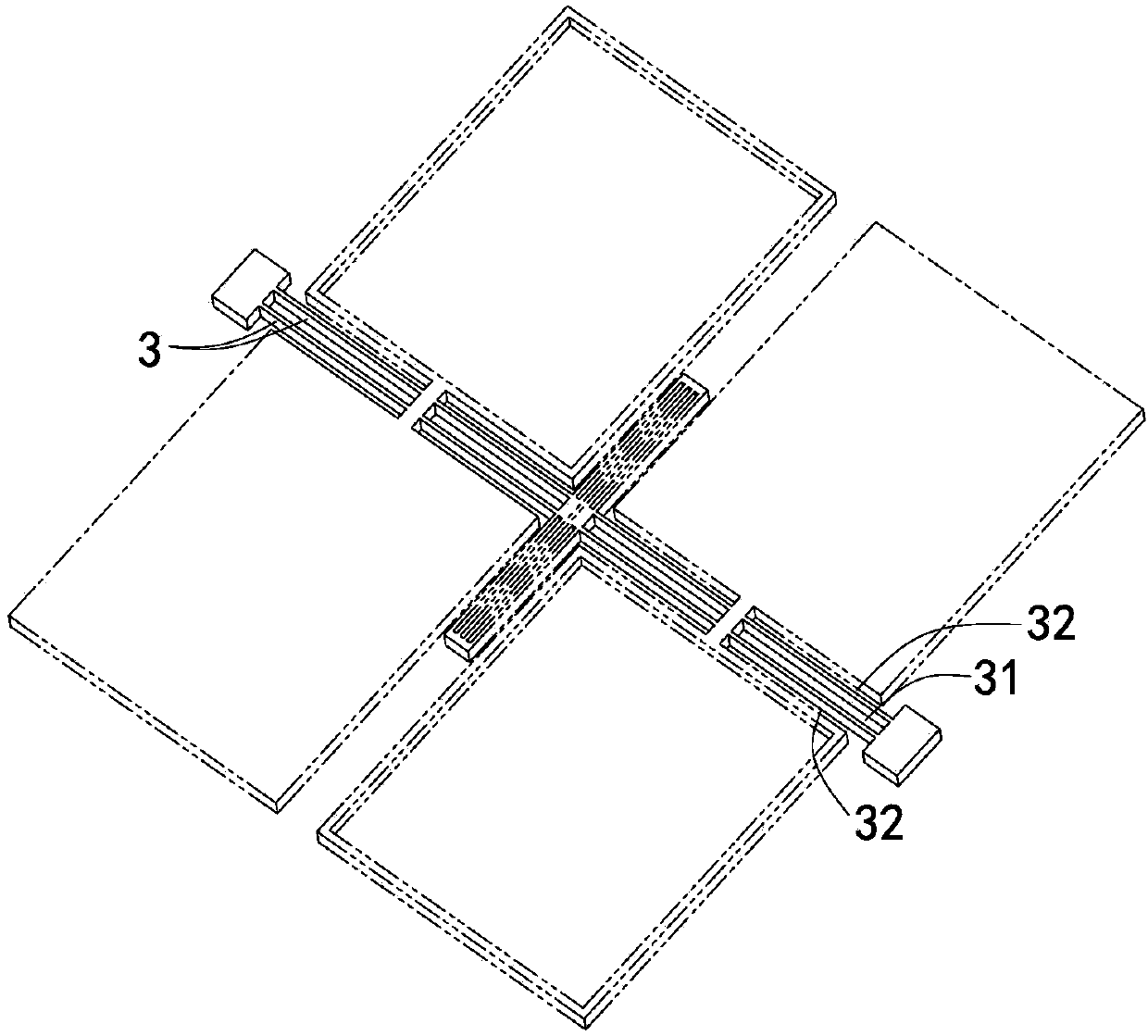 Silicon hollow beam, silicon microaccelerometer based on silicon hollow beam, and preparation method thereof