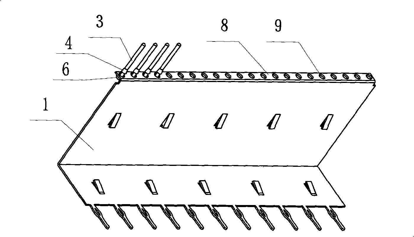 Plug of back panel connector, shielding component, shielding plate of component and shielding pin thereof