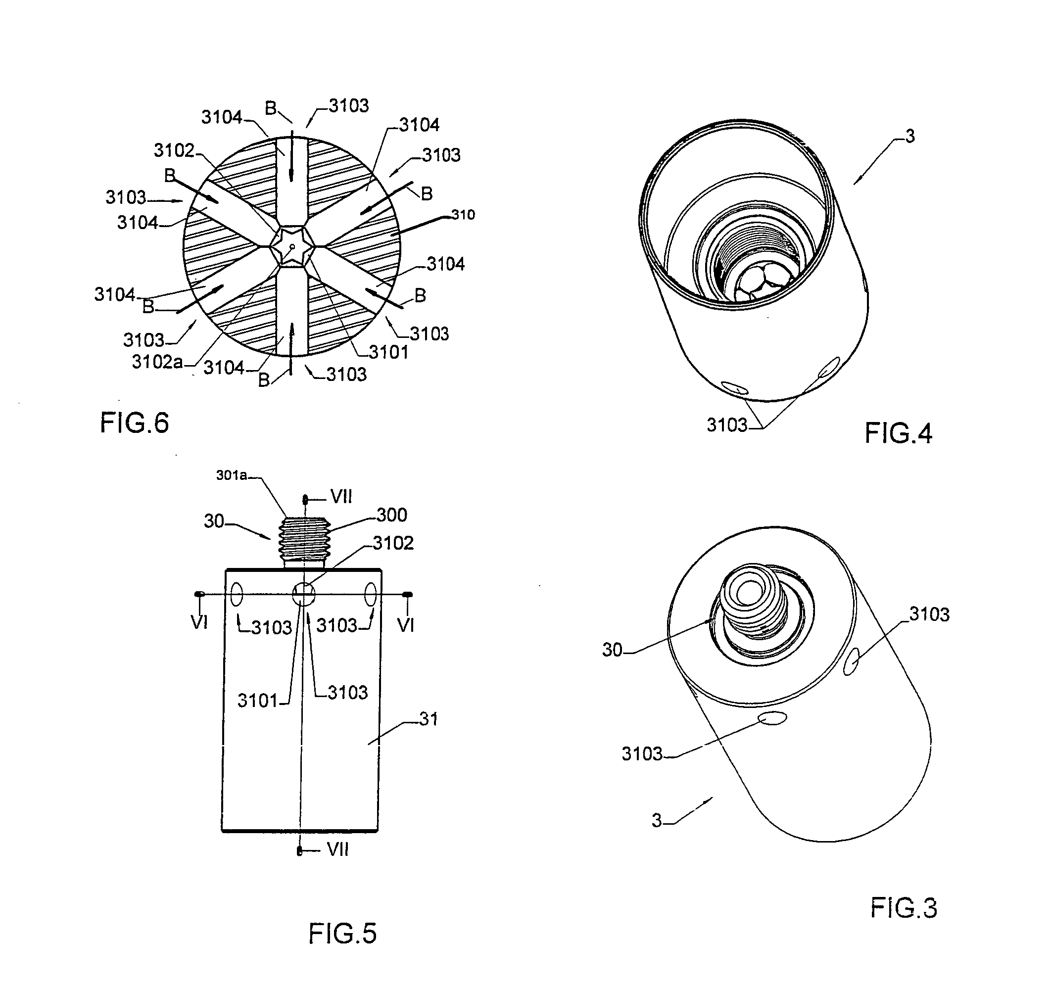 Cooling Assembly Comprising Several Cooling Pins For Cooling Hollow Moulded Plastic Pieces By Means Of A Cooling Fluid Flow Boosted By Venturi Effect