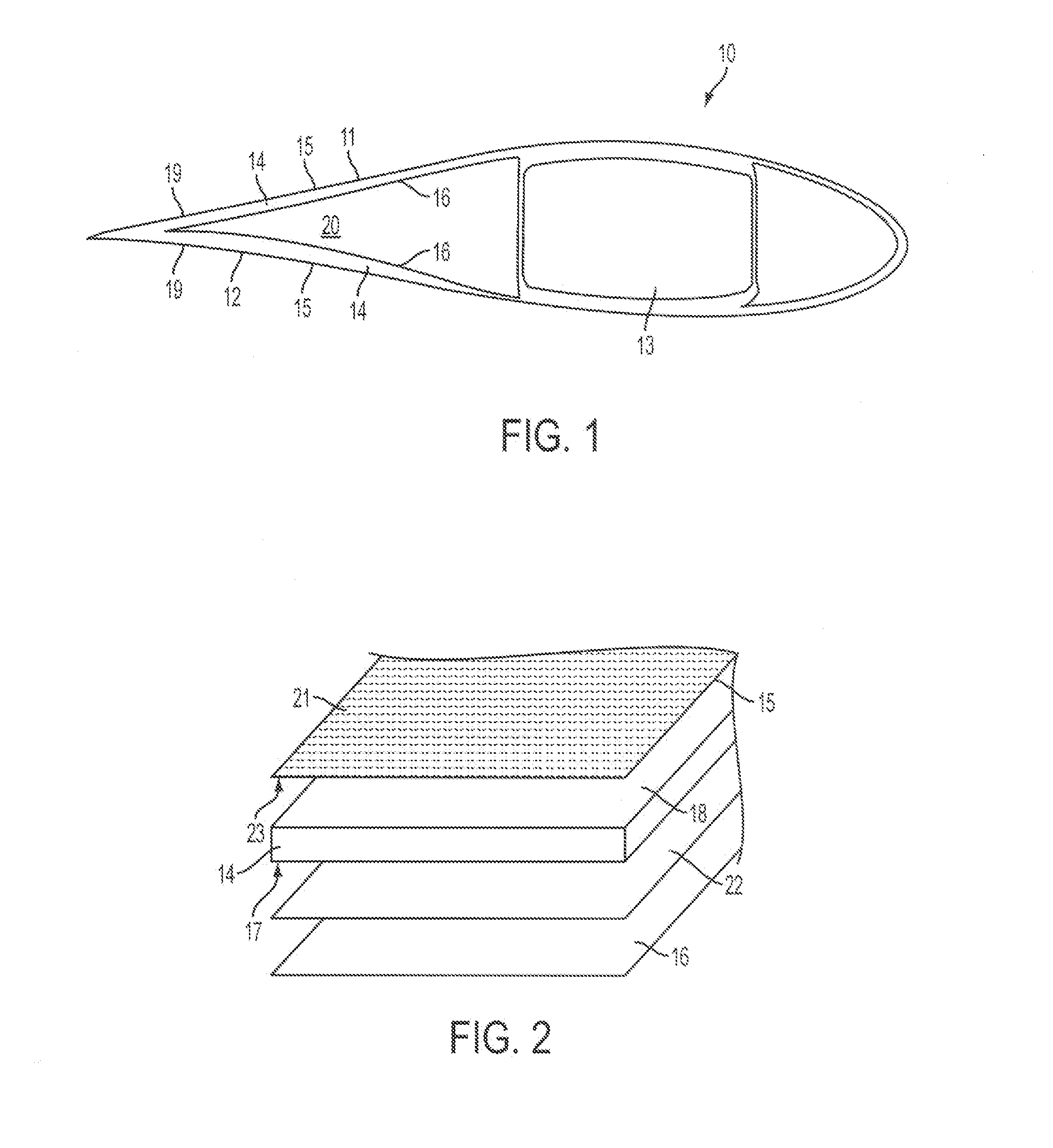 Core for a composite structure and method of fabrication thereof