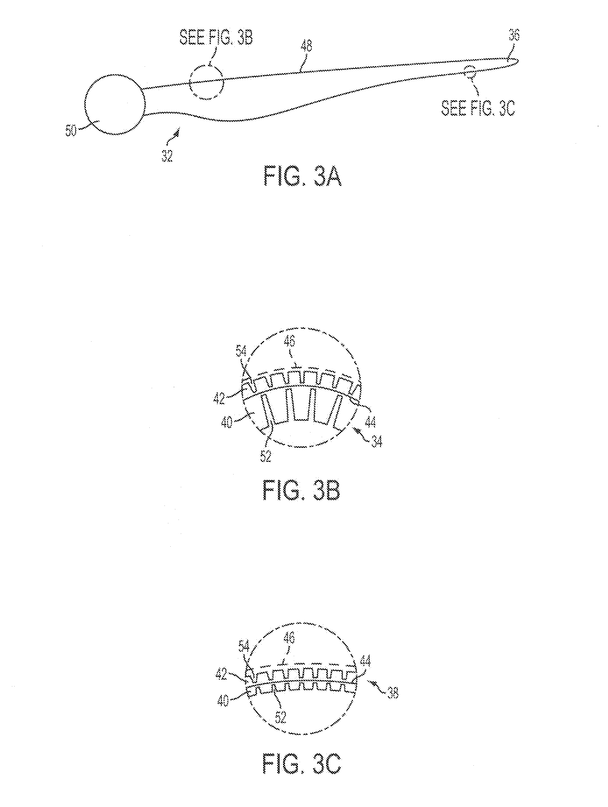 Core for a composite structure and method of fabrication thereof