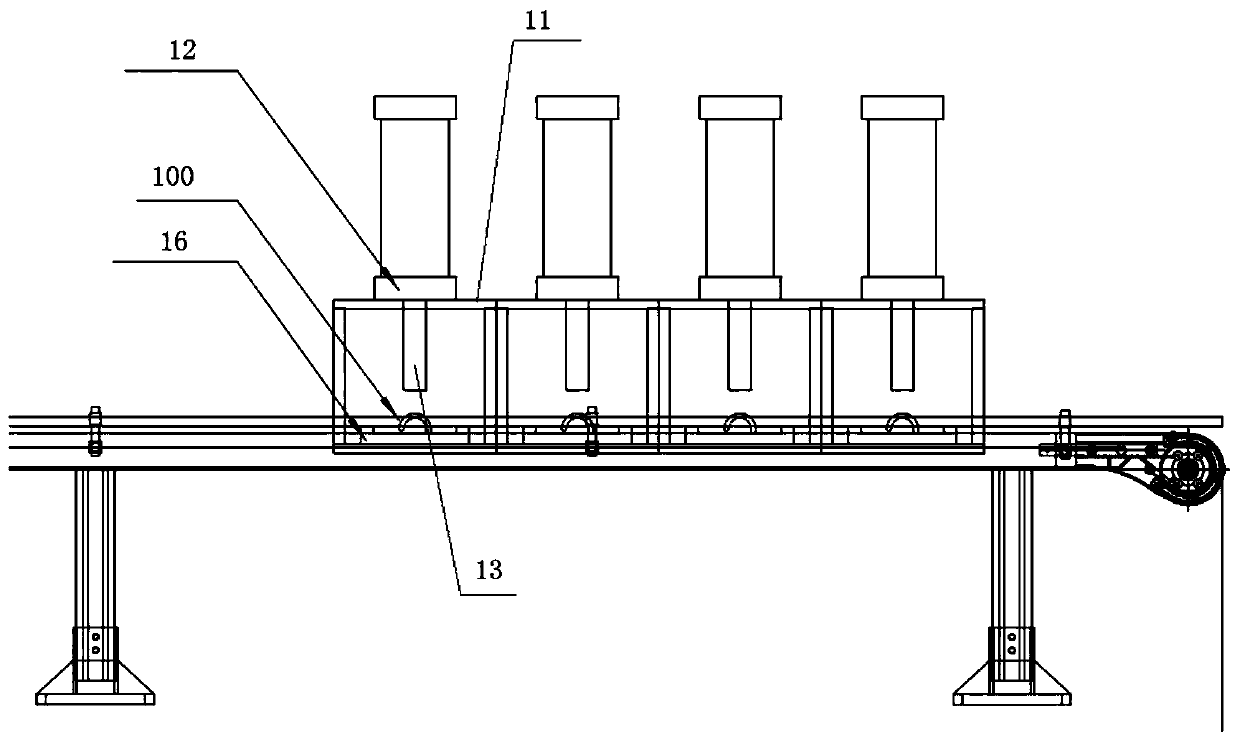 Automatic prepressing device for W type elastic strips