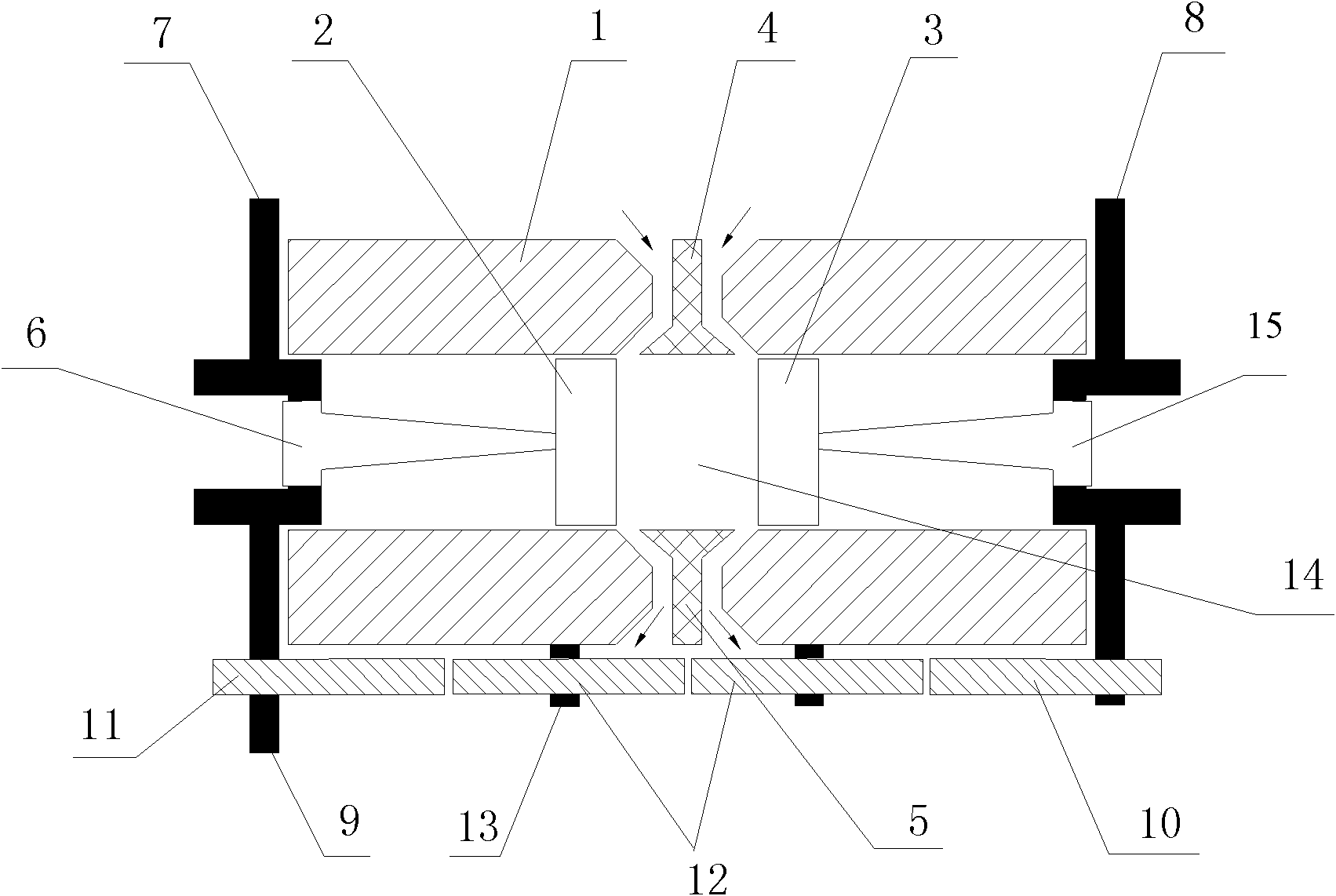 Opposite piston type engine