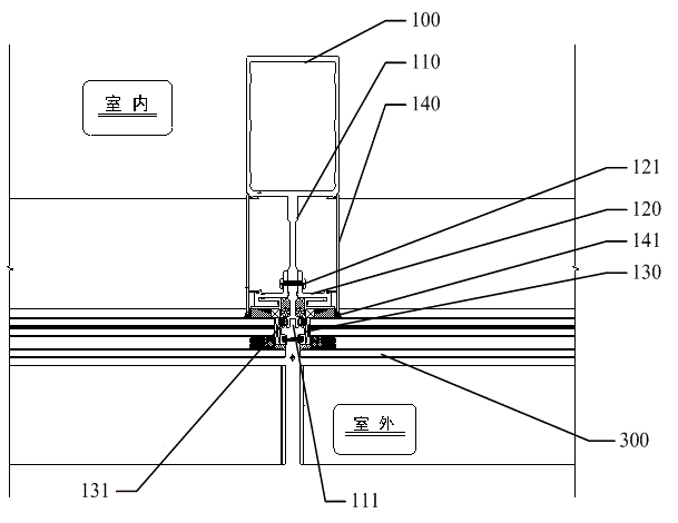 Glass curtain wall system capable of being installed indoors