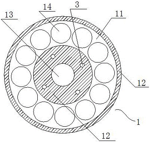 Distributing head of disk dewatering machine