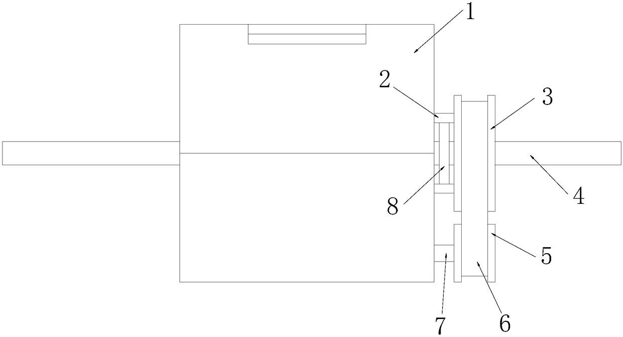 A deicing machine which performs omni-directional knocking on a high-voltage line based on the magnetic principle