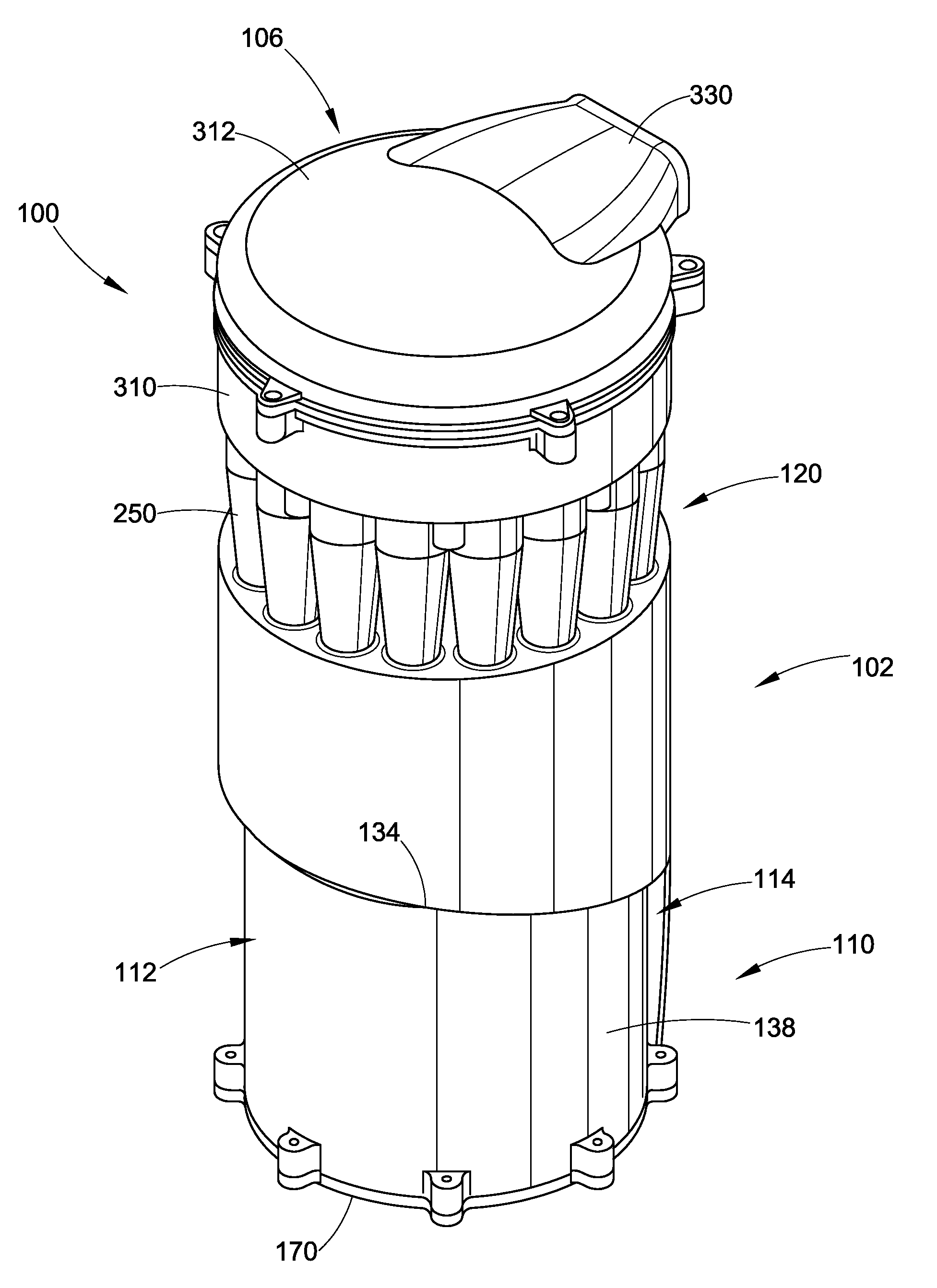 Dual stage cyclonic dust collector