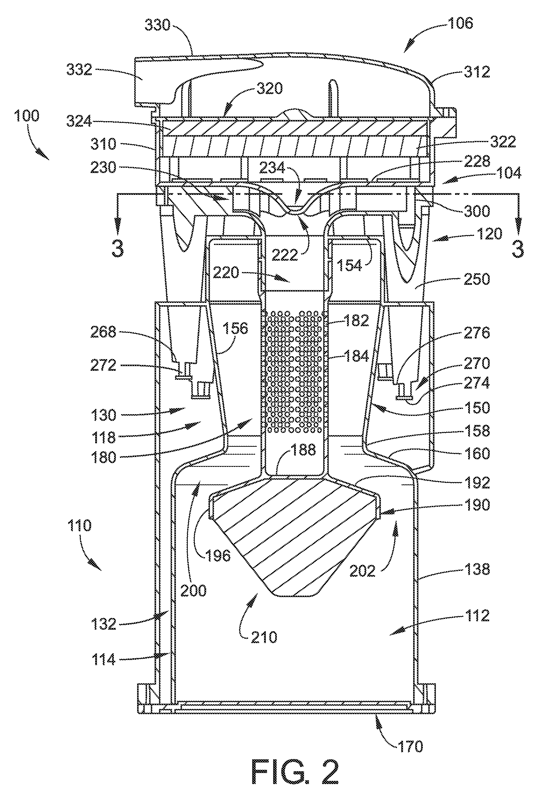 Dual stage cyclonic dust collector