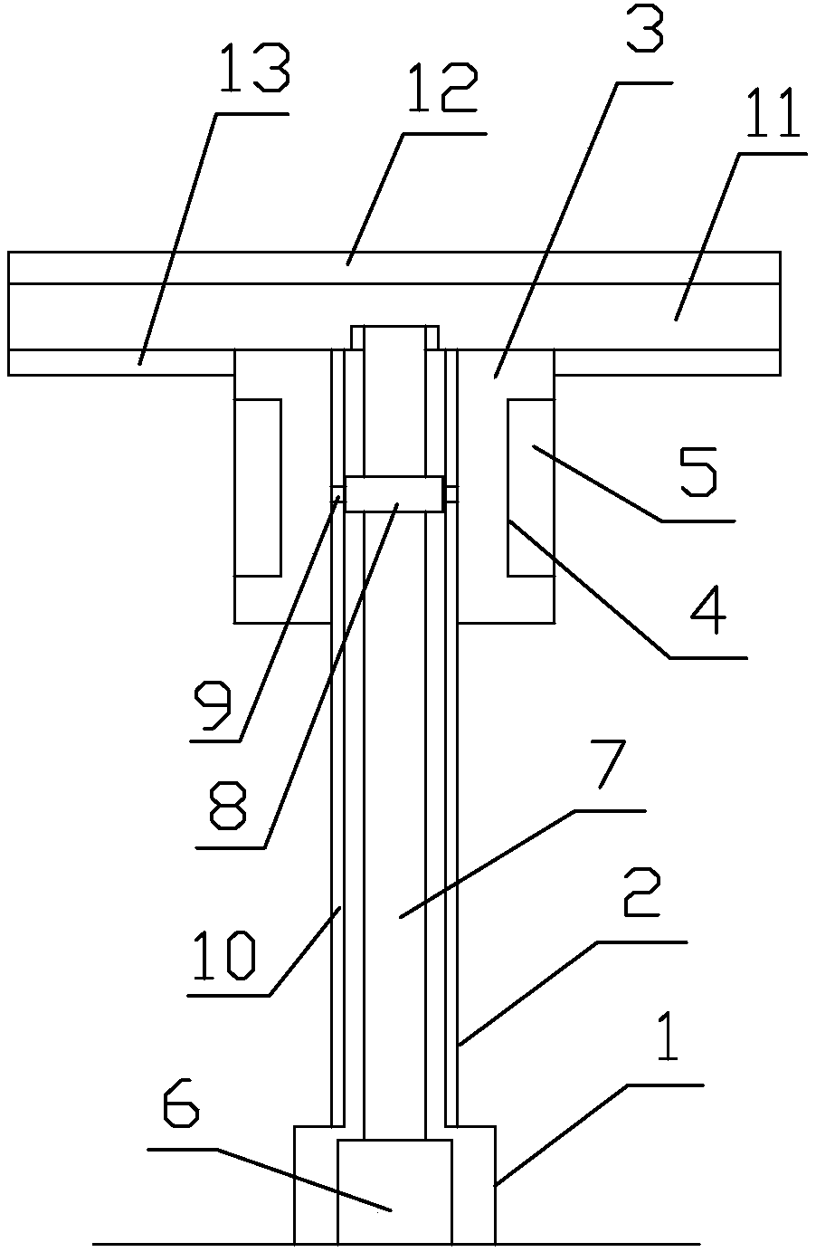 Height-adjustable LED illuminating street lamp