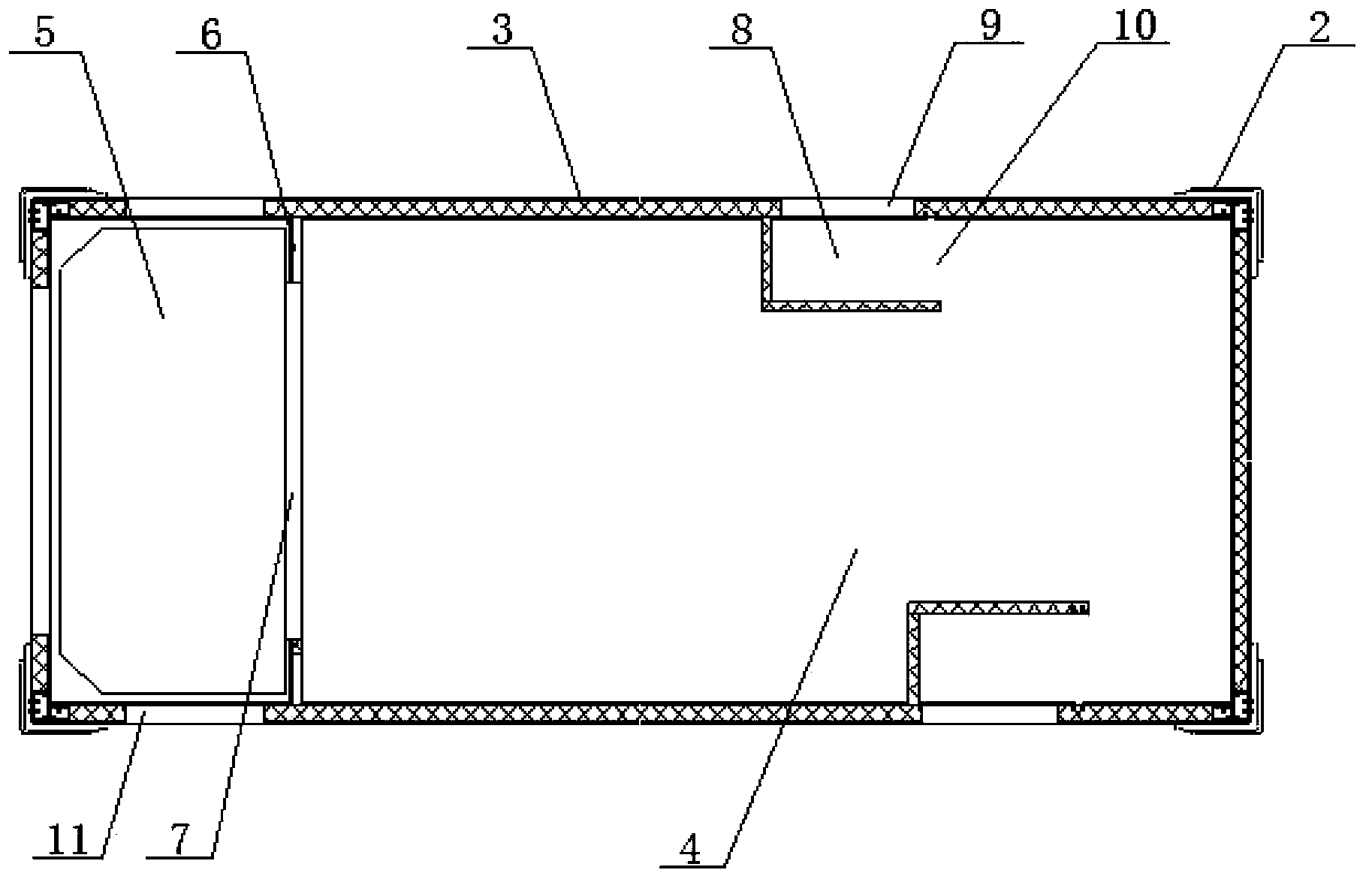 Square cabin and generator set using square cabin