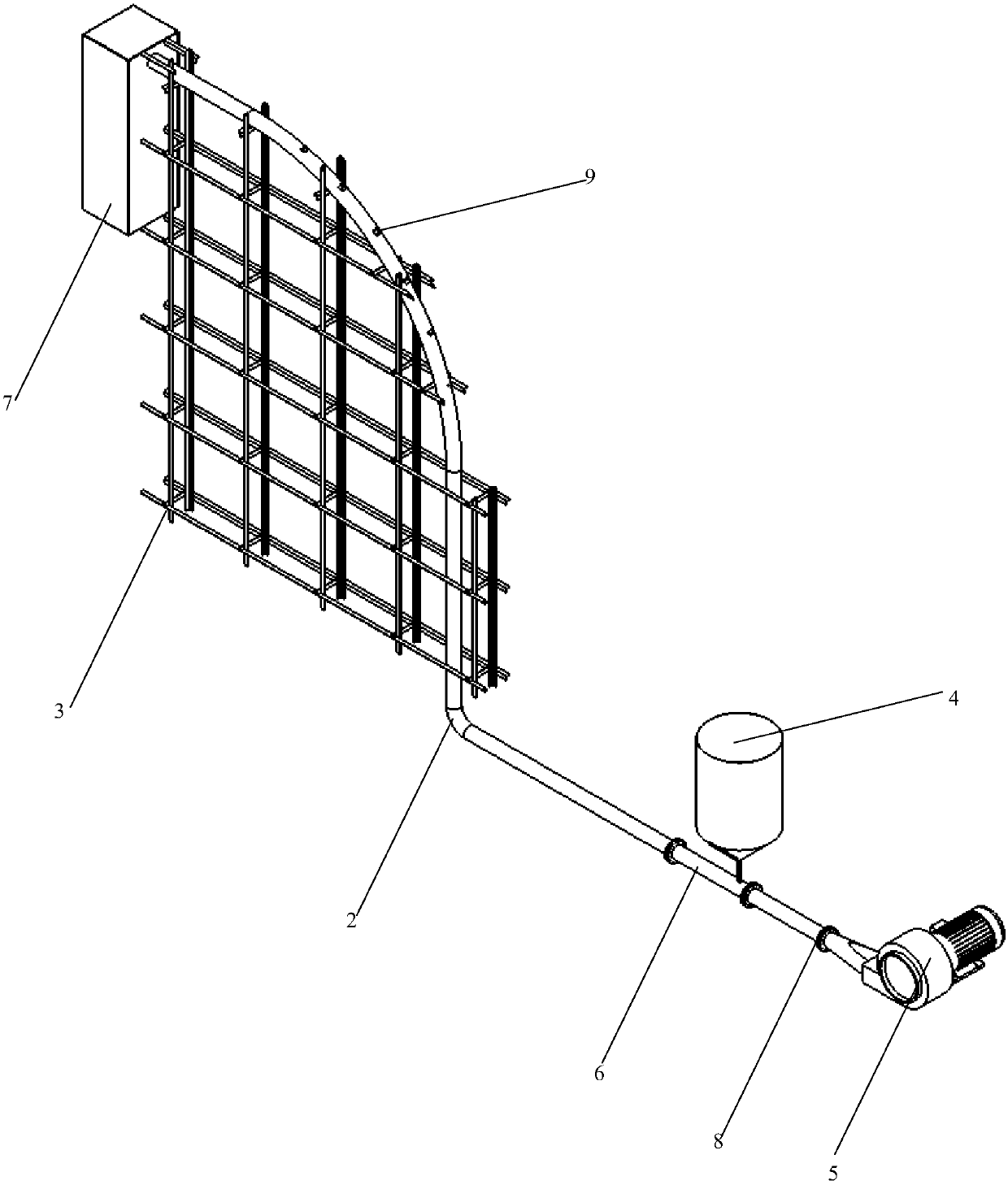 Tester for simulating washout conditions of flexible stand pipes of oil and gas fields