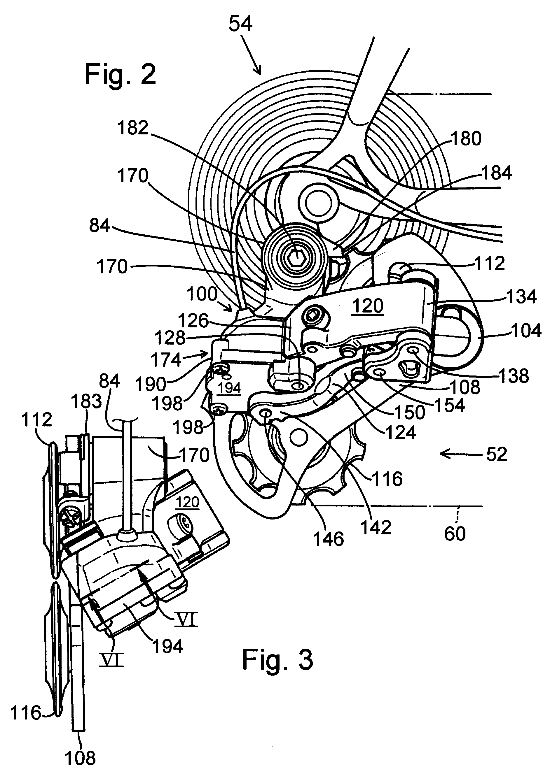 Bicycle derailleur with a motor disposed within a linkage mechanism