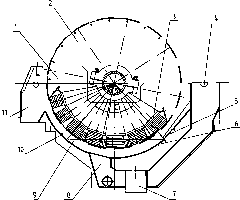 Trough body for high-efficiency permanent magnet drum magnetic separator