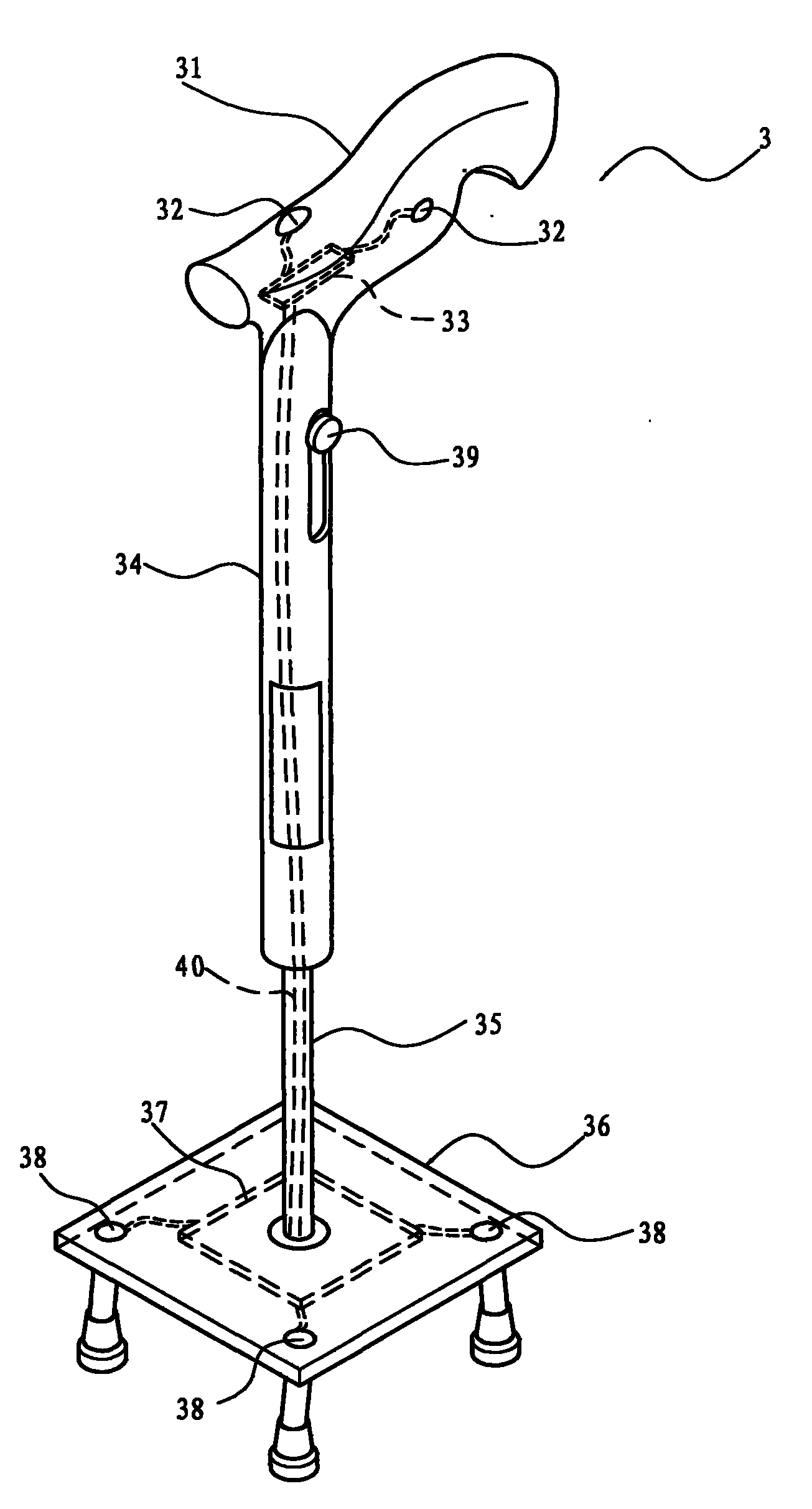 Crutch with controllable rod length through pressure sensing and method thereof for controlling rod length