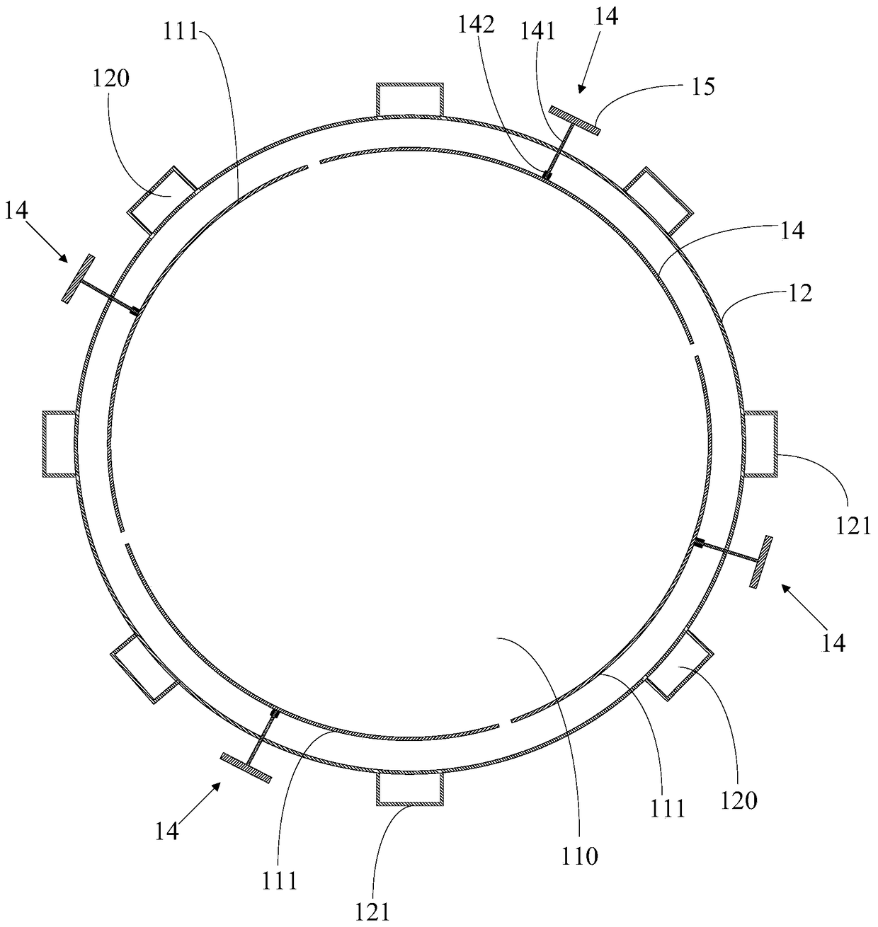 Reinforcement system and patchwork fasteners for cylindrical wood formwork