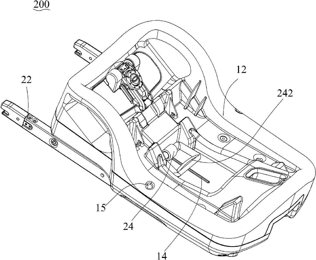 Telescopic-type connection device and child car seat