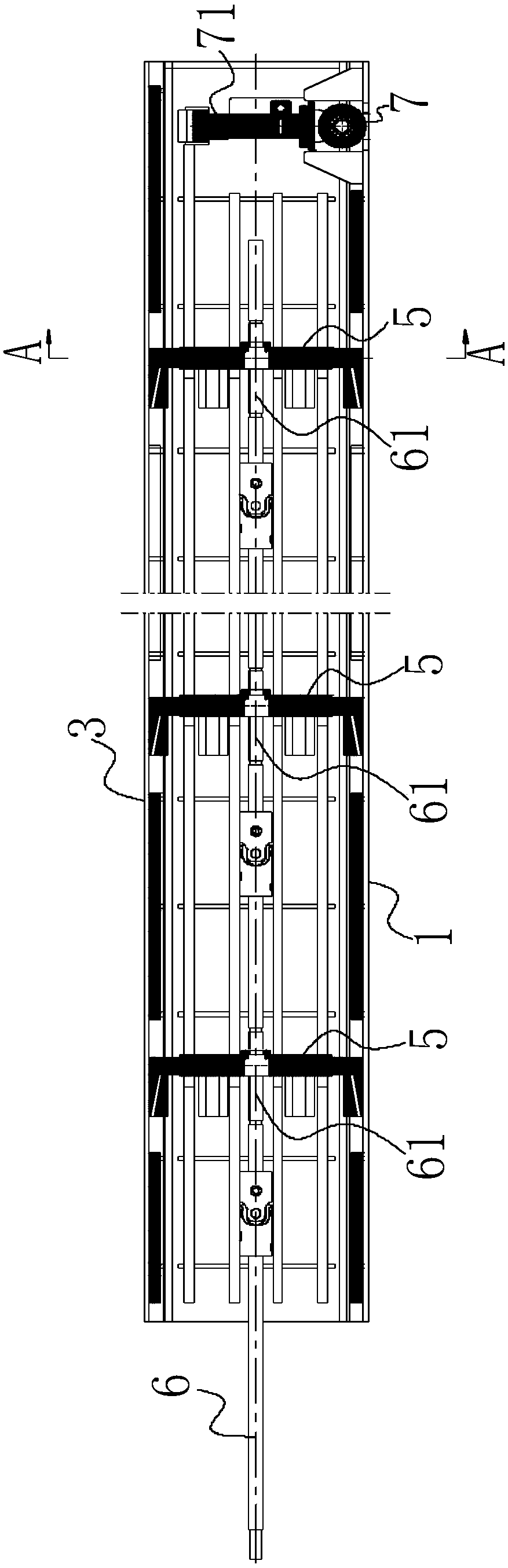 Telescopic inner die and T-shaped pile die provided with same