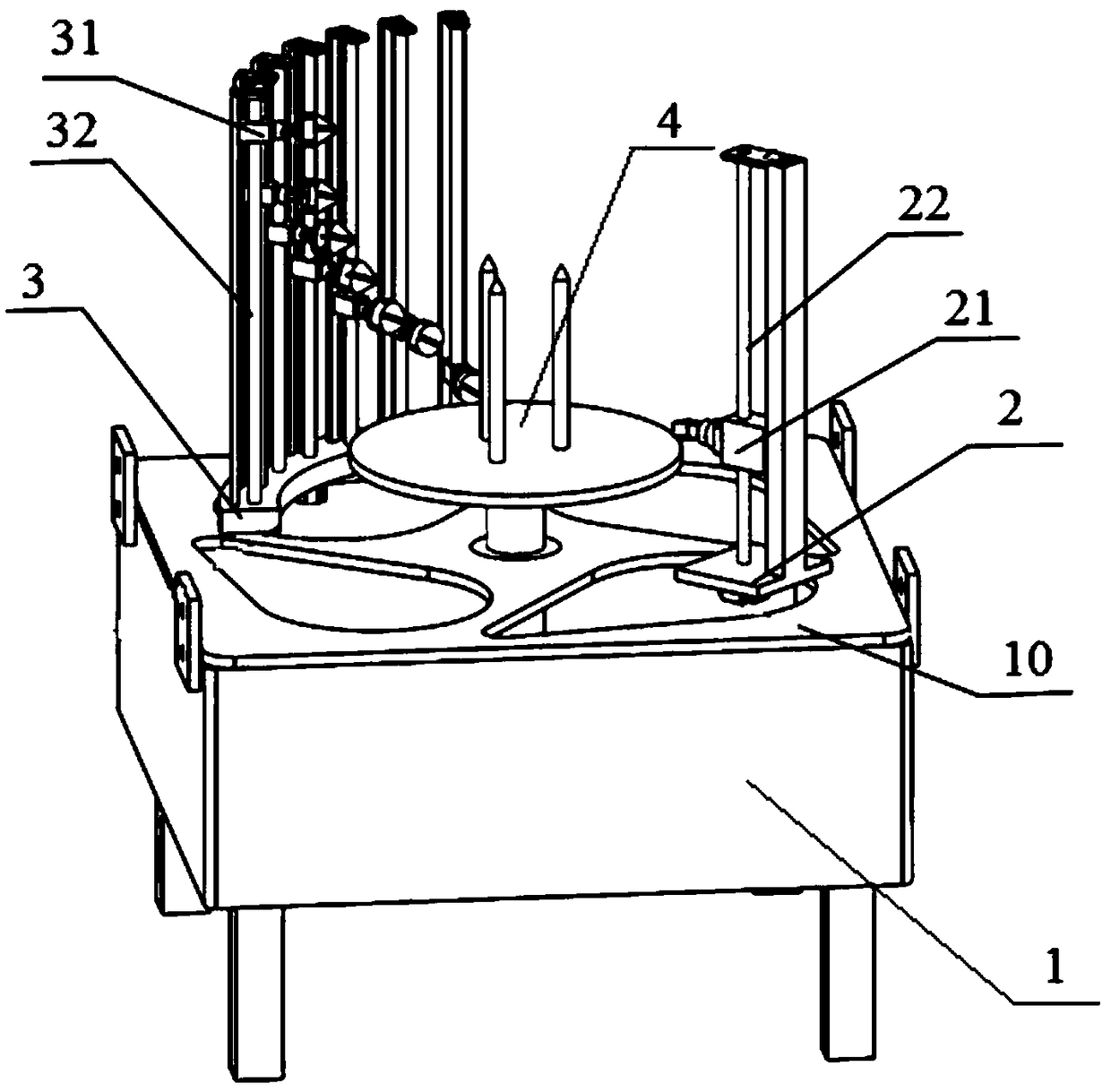 Fruit peeling and de-pitting integrated machine