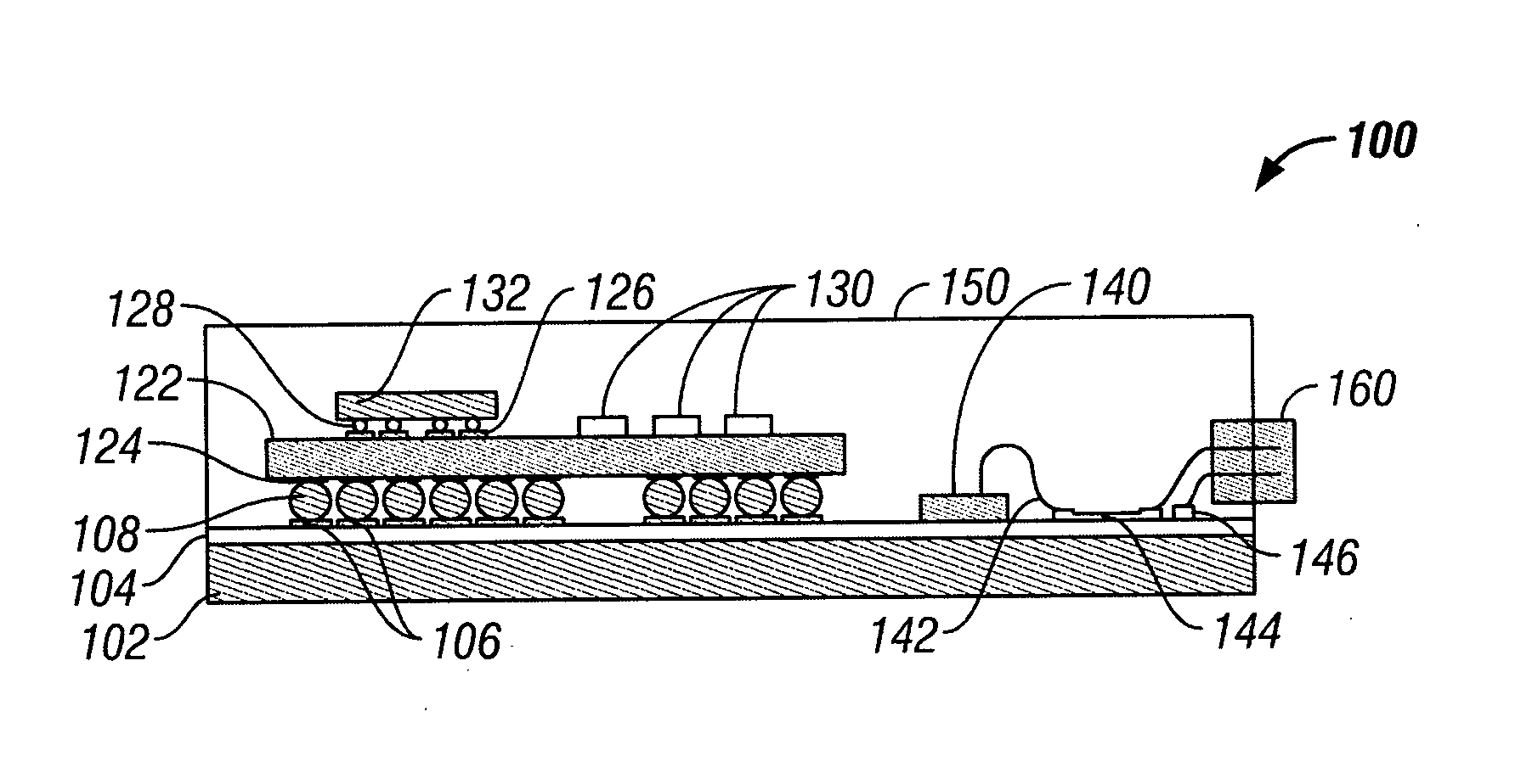 Electronic assembly including multiple substrates