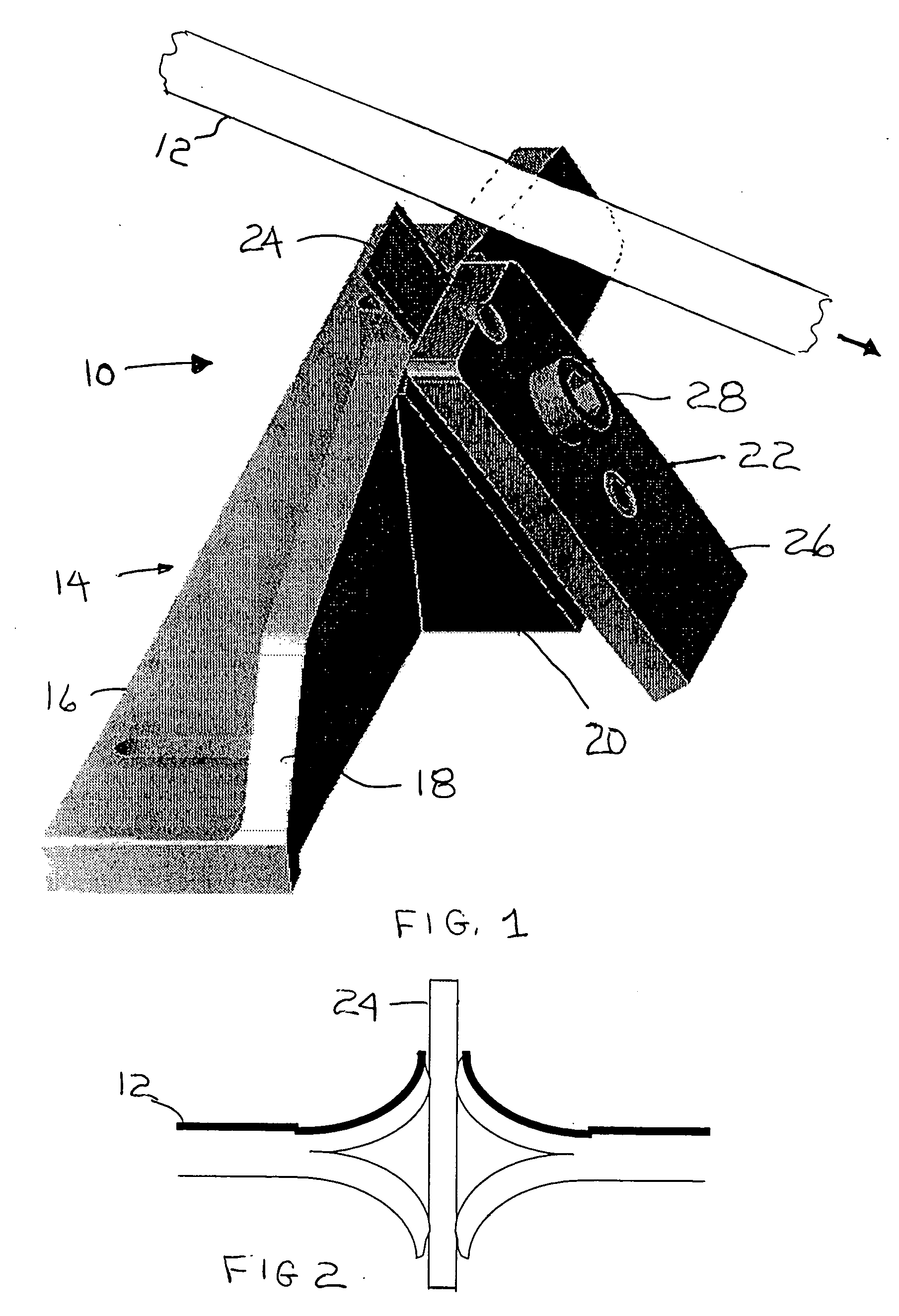 Angled crosscut knife