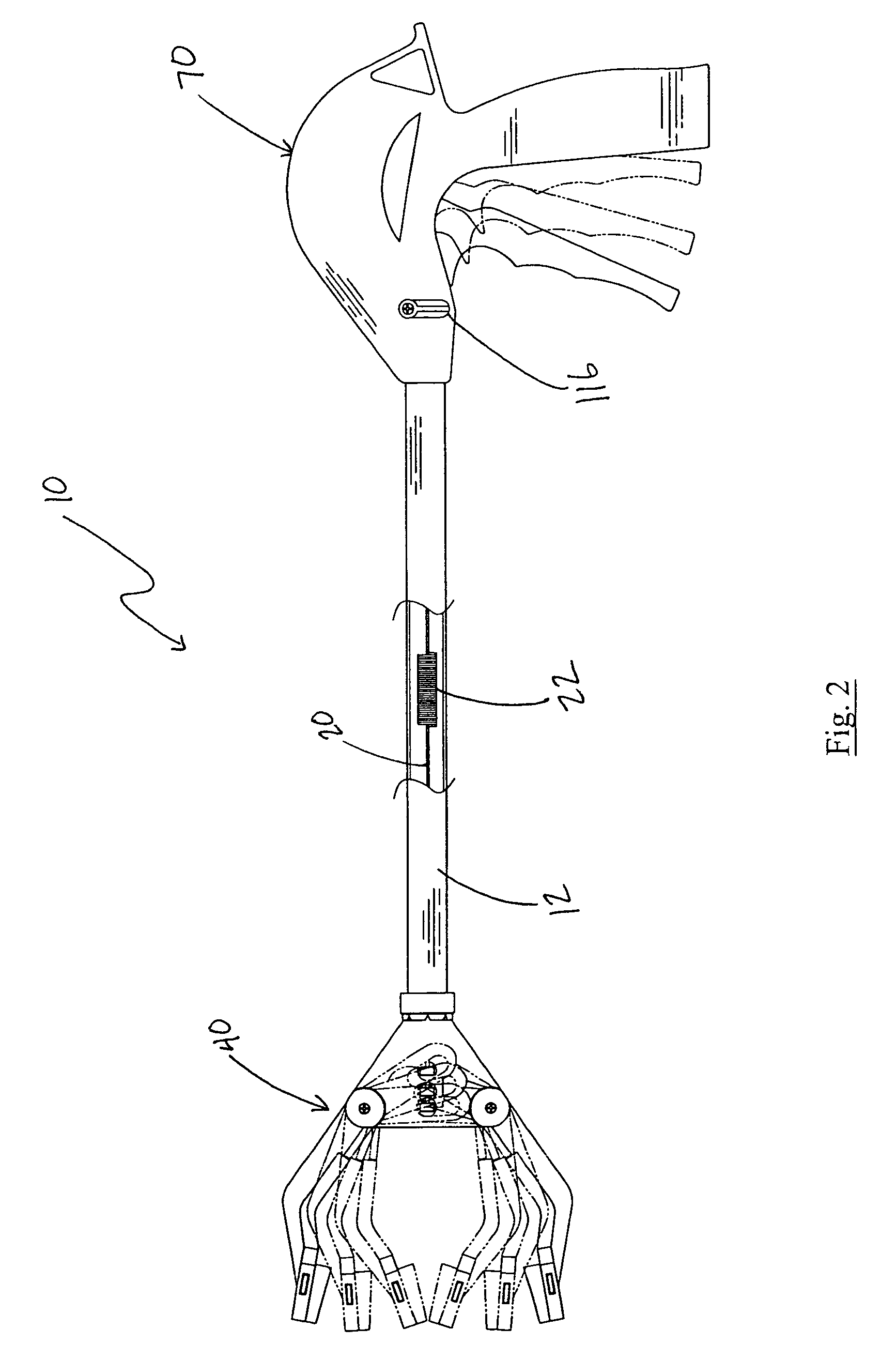 Hand-held device for picking up objects