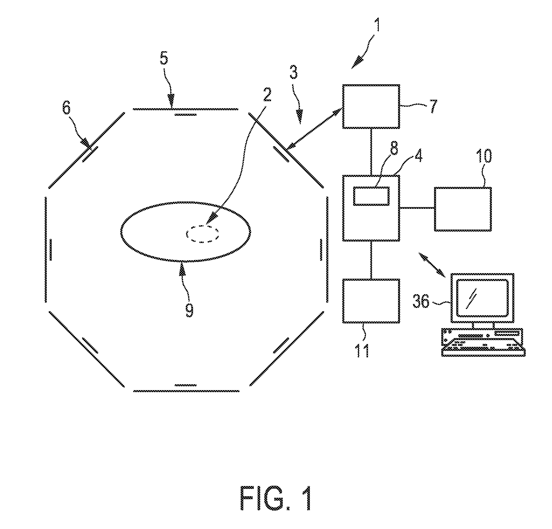 Motion monitoring system for monitoring motion within a region of interest