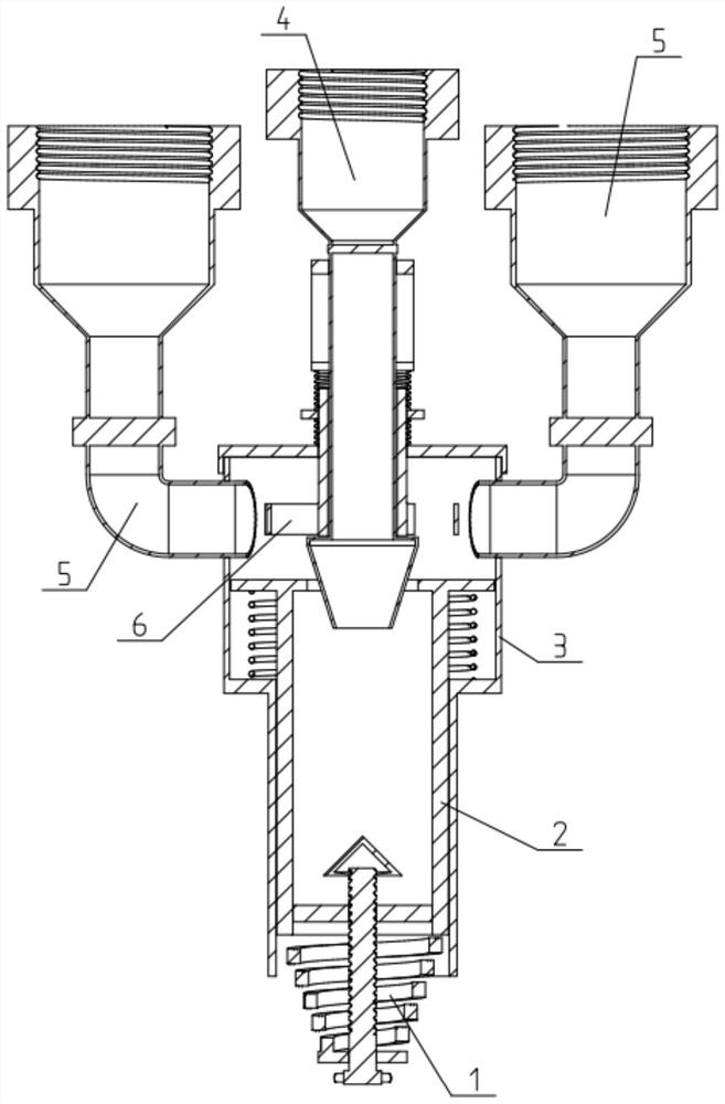 Solid conical spiral nozzle in spray tower