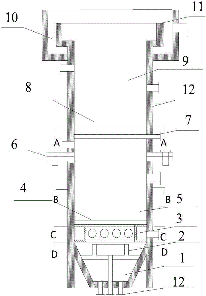 Zero-valent iron reduction-Fenton oxidation integrated reaction device and method for treating nitroaromatic compound wastewater by using zero-valent iron reduction-Fenton oxidation integrated reaction device