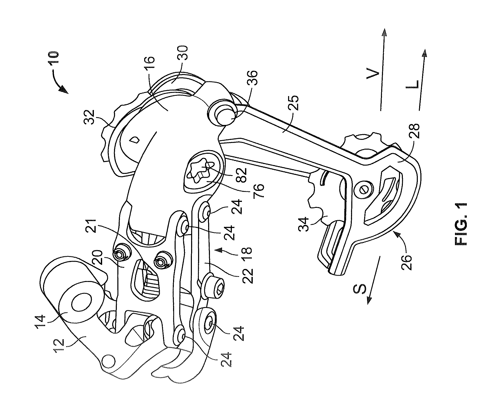 Bicycle rear derailleur with a damper assembly