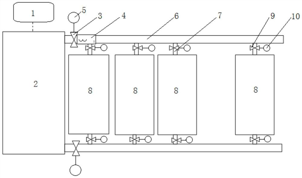 Centralized energy storage equipment thermal management system and working method thereof