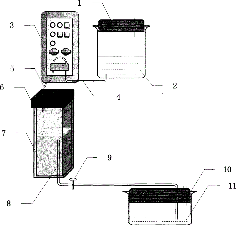 Novel fluorescence sample cell used for measuring concentration auxiliary parameter fluorescence spectrum and method for gradually diluting sample