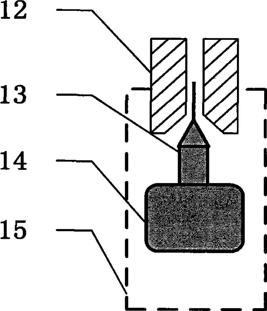 Novel fluorescence sample cell used for measuring concentration auxiliary parameter fluorescence spectrum and method for gradually diluting sample