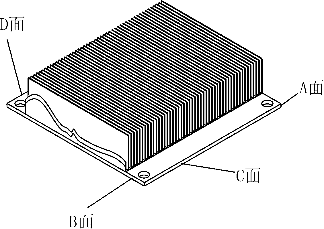 Cooling fin machining tool and machining process