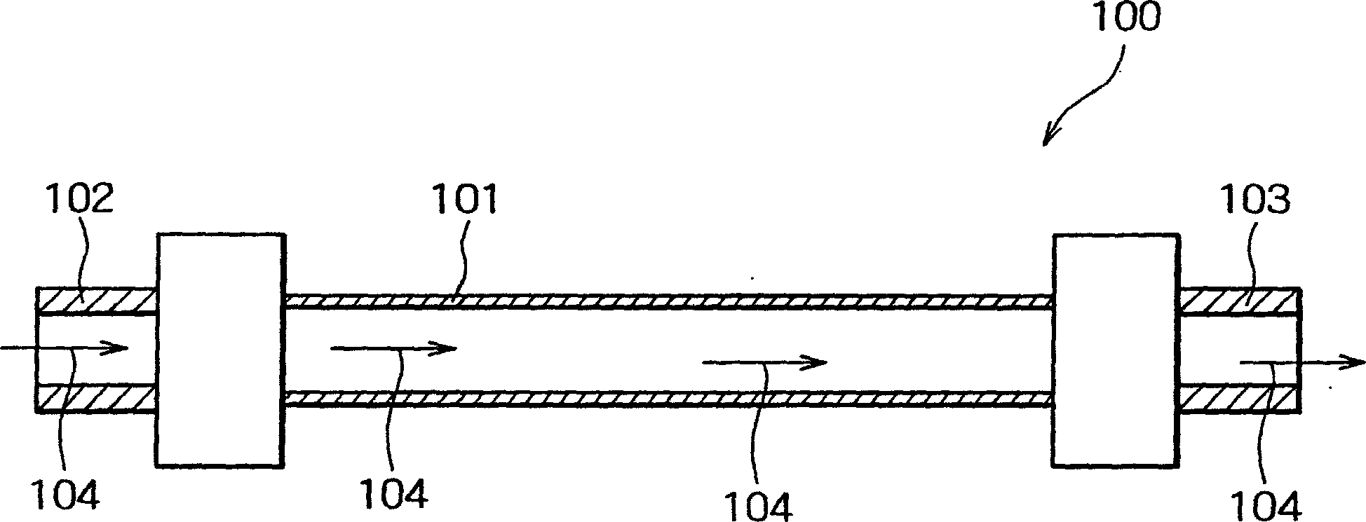 Piping structure having leak detection function and leak detector