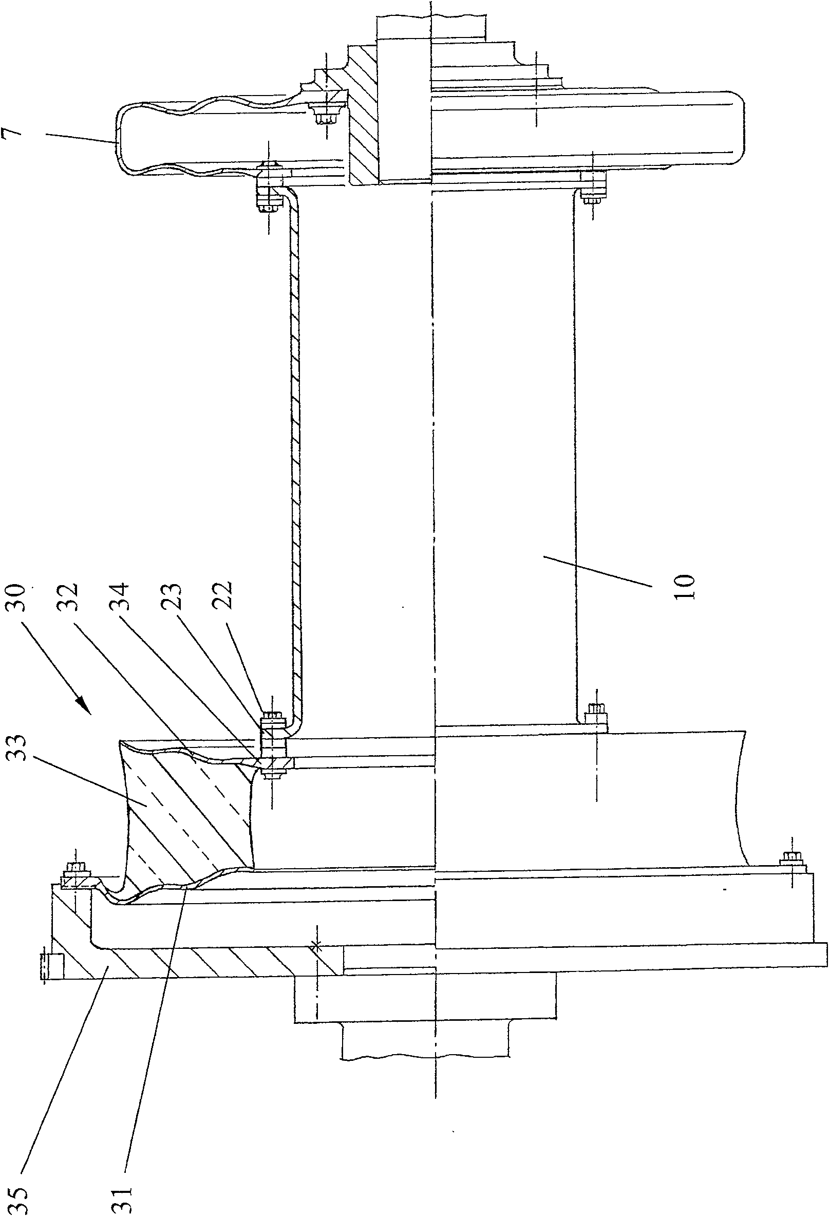 Membrane compensating coupling and hole anchor connection