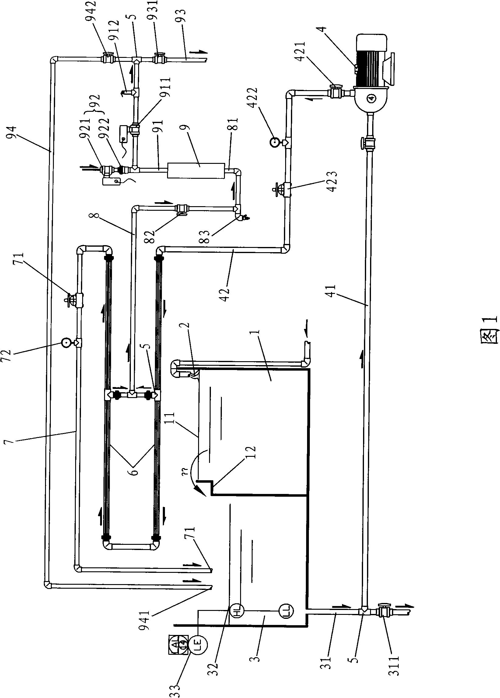 Tube-type sewage water micro-filter processing equipment