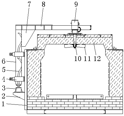 Pit type furnace lifting device