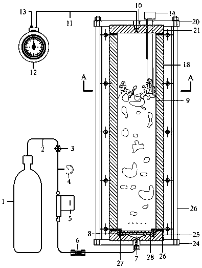 Visual gas-liquid two-phase flow coupling experiment device