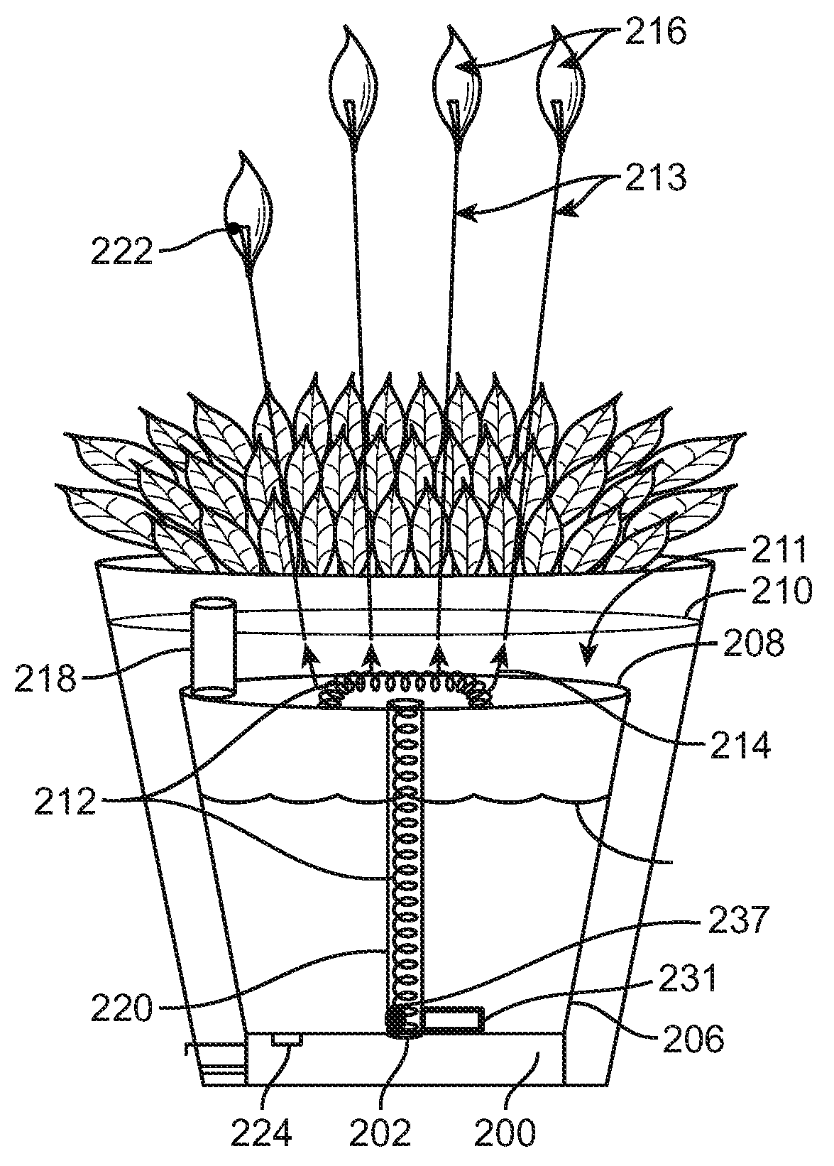 Artificial plant humidifier