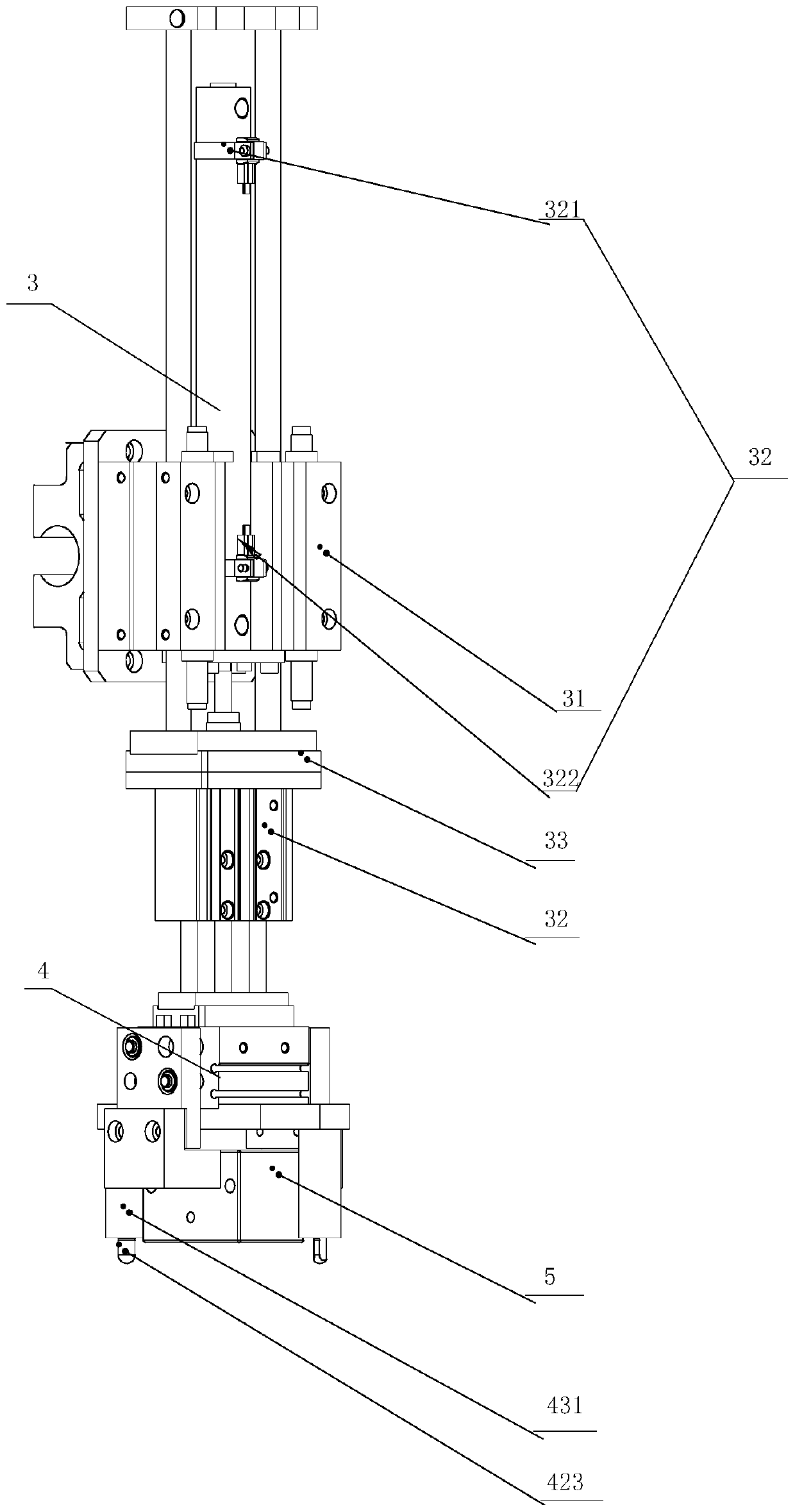 Automatic valve block feeding mechanism