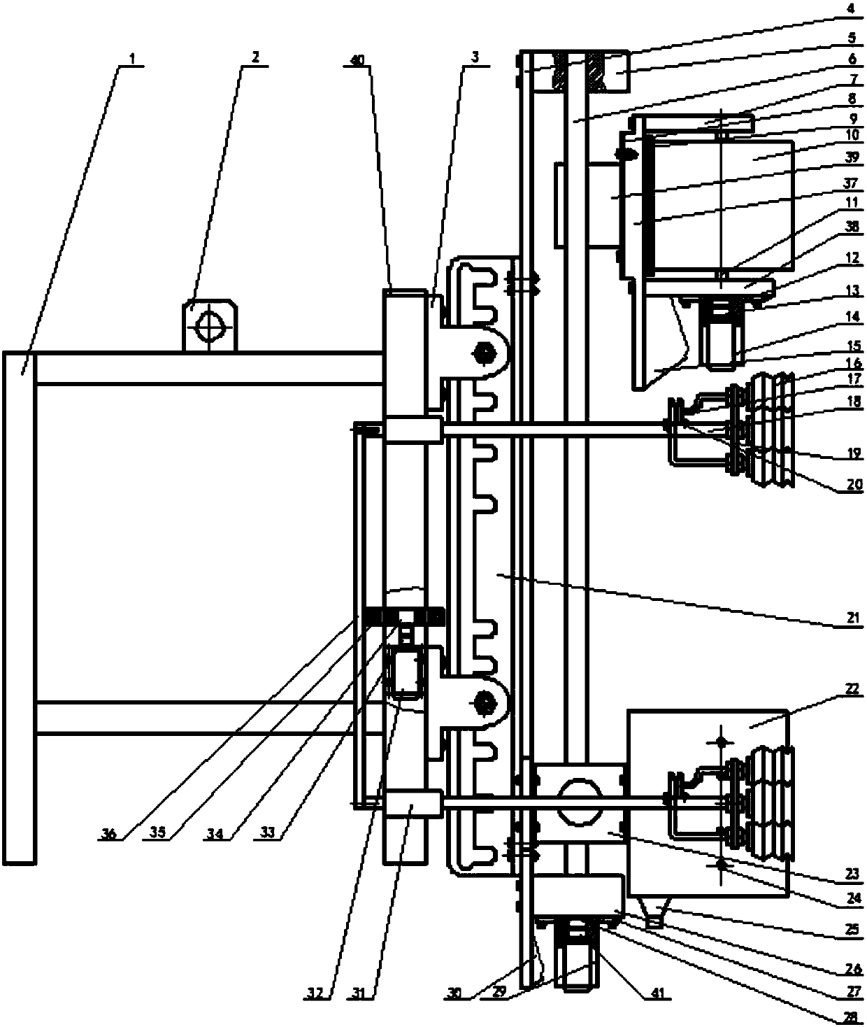 Hanging basket type high-altitude external wall and glass curtain wall cleaning device