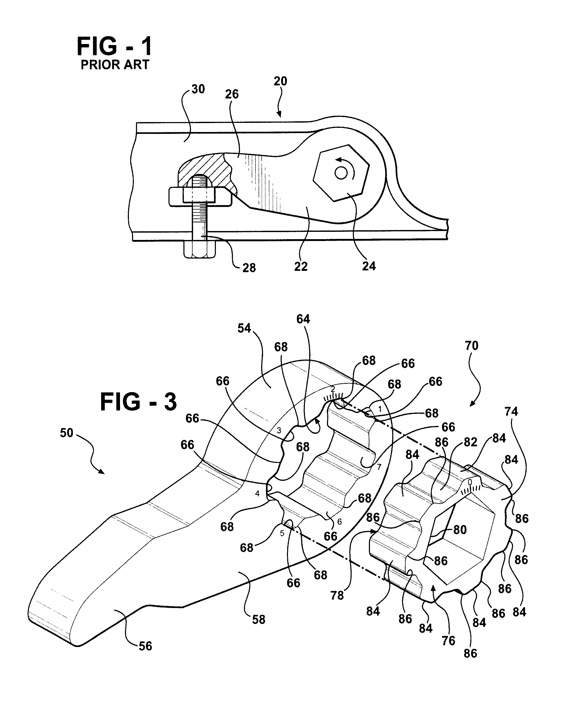 Adjustable torsion bar lever