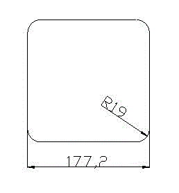 Method for forming large-diameter stainless steel square tube